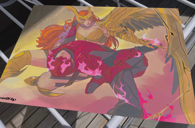gold angela print